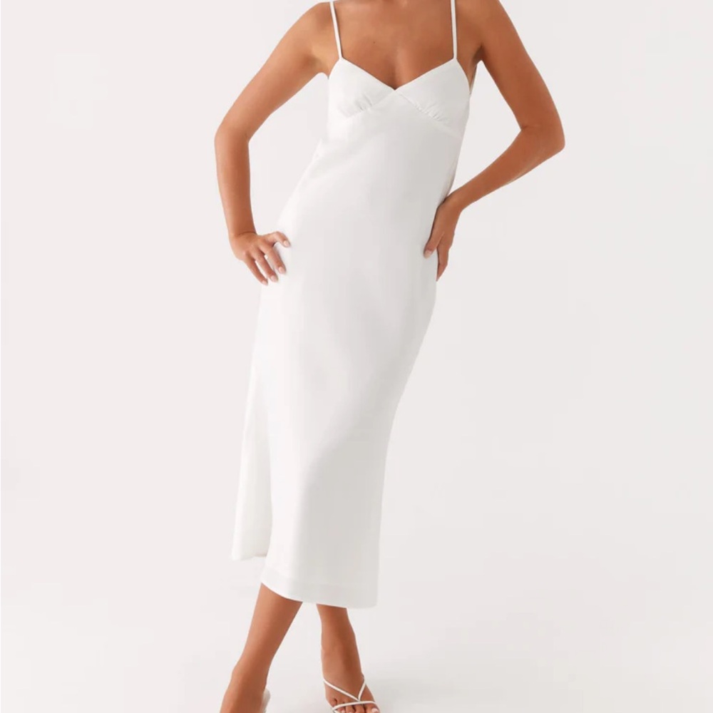 Peppermayo White Midi Dress